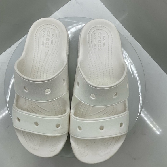 Crocs Classic Sandal White Unisex Slip On Size Men 6/ Women 8 - Picture 5 of 7